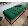 Předsíňová lavice ze sametu, zelená Loft  Lavice 40316