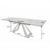 Rozkládací jídelní stůl, keramika 180-230 cm Concord  Jídelní stoly 40648