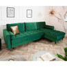 Sametová rohová pohovka, zelená Cozy  Sedací soupravy 40274