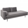 Lenoška DIVA 196 CM šedá samet  Sedací soupravy 40603