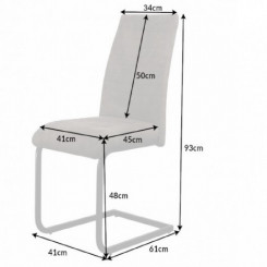Jídelní židle z broušené kůže, světle hnědá Melon - sada 2 kusů  Jídelní židle MH405520