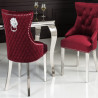 Sametová jídelní židle, červená Castle Deluxe  Jídelní židle 40472