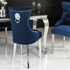 Sametová jídelní židle, modrá Gustav  Jídelní židle MH404730