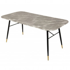 Skleněný jídelní stůl, mramorový dekor šedý Gabon  Jídelní stoly MH408470