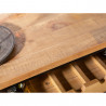 Skříň s zásuvkami na víno z borovice Bodega 127cm  Stojany na víno 40458