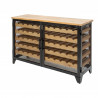 Skříň s zásuvkami na víno z borovice Bodega 127cm  Stojany na víno 40458