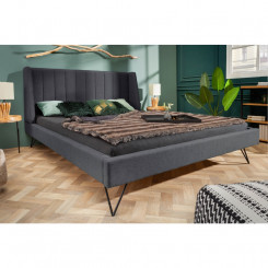 Luxusní postel s kovovými nohami šedá Sanel 160 x 200 cm  Postele MH407630