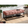 Předsíňová lavice ze sametu, růžová Loft  Lavice 40315