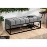 Předsíňová lavice ze sametu, šedá Loft  Lavice 40314