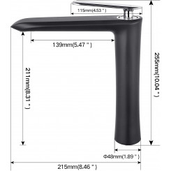 Designová koupelnová baterie Zoe III - Černá Zoe Koupelnové baterie MHM2403B