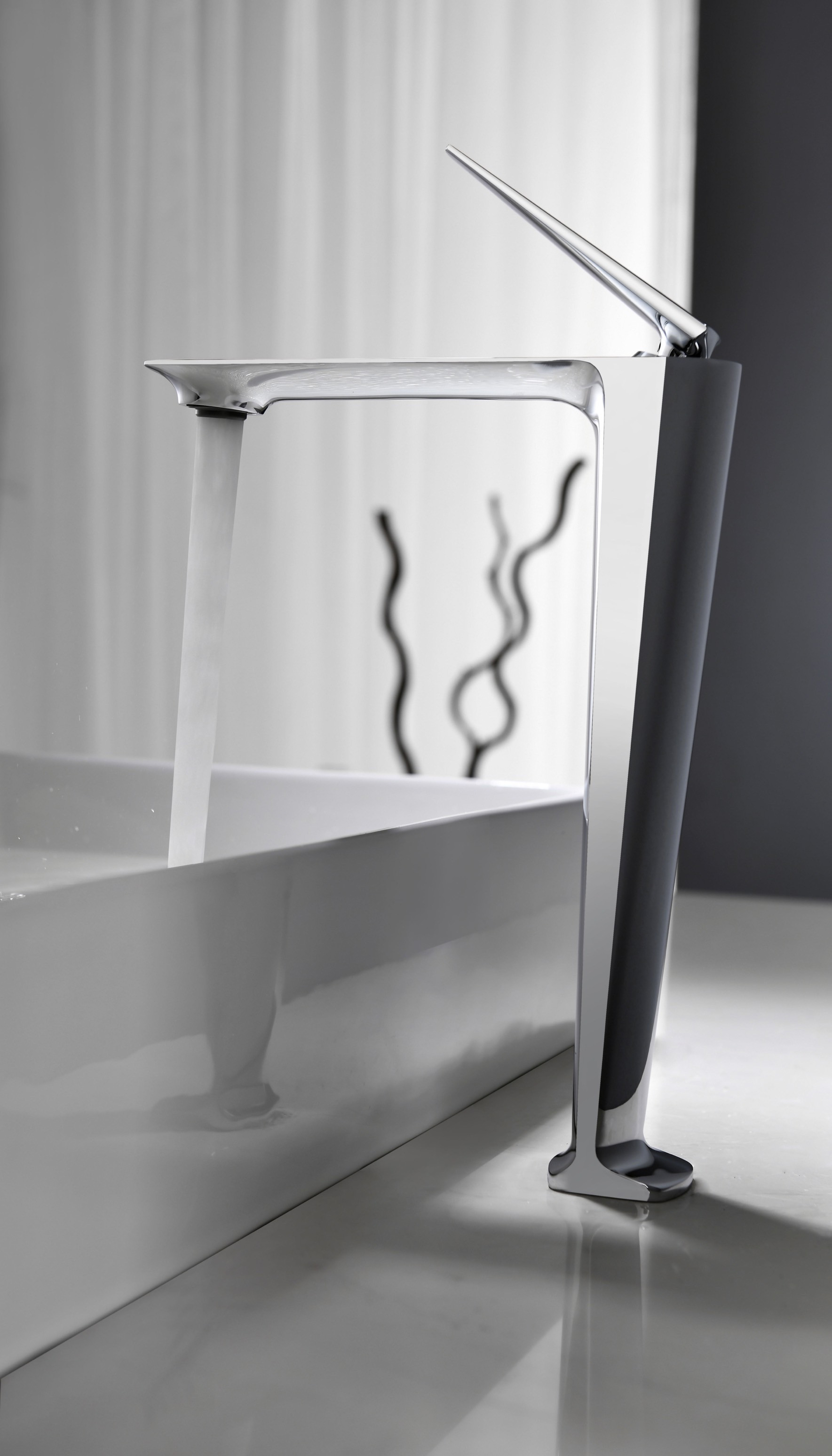 Luxusní minimalistická koupelnová baterie Zoe II - Stříbrná Zoe Koupelnové baterie MHM2385C-H