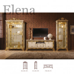 Klasická zlatá obývací stěna Elena Barocco Komody MHDIA-017