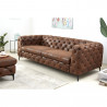 Hnědá pohovka Chesterfield mikrovlákno  Sedací soupravy 40464