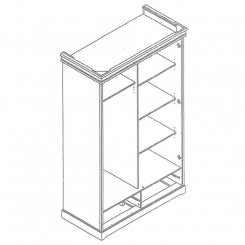 Dřevěná borovicová skříňka bílá skvrna Toscania 2D Toscania Šatní skříně MH2016BSK