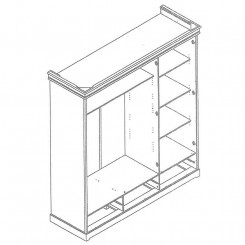 Dřevěná šatní skříň z borovice s bílým mořidlem Toscania 3D Toscania Šatní skříně MH2017BSK