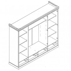 Bílá dřevěná šatní skříň z borovice Toscania 4D Toscania Šatní skříně MH2018BK
