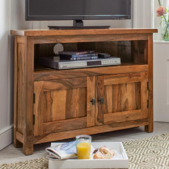 Rohový TV stolek palisandrového dřeva Massive Home Irma V Irma TV stolky a komody SCT515