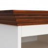 Belluno Elegante velký bílý televizní stolek z masivu s ořechovou deskou Belluno Elegante TV stolky a komody MHPL010BOK