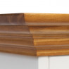 Bílá vitrína Belluno Elegante z masivu s dubovou deskou Belluno Elegante Vitríny MHPL015BDK