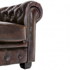 Křeslo Chesterfield hnědé z pravé kůže VÝPRODEJ Chesterfield Křesla MH004CHES