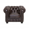 Křeslo Chesterfield hnědé z pravé kůže VÝPRODEJ Chesterfield Křesla MH004CHES
