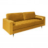 Sametová pohovka Cozy 220 cm žlutá  Sedací soupravy 41072