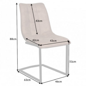 Set 2 ks židlí June světle hnědá  Židle MH398560