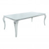 Jídelní stůl Barock 180x90 bílý - stříbrný  Jídelní stoly 37903