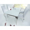 Jídelní stůl Barock 180x90 bílý - stříbrný  Jídelní stoly 37903