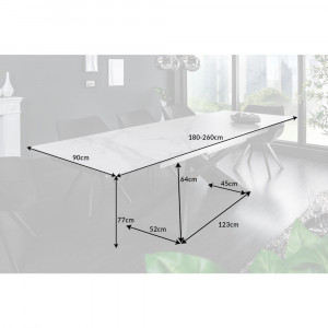 Rozkládací jídelní stůl Rina mramorový design Rina Jídelní stoly MH401220
