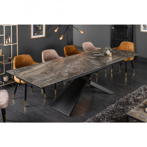 Rozkládací jídelní stůl Rina tmavý mramorový design Rina Jídelní stoly MH406440
