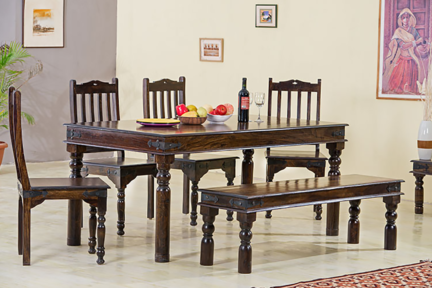 Dřevěná lavice z palisandru Florenz 150 - VÝPRODEJ  Sedací nábytek MHFLOR150