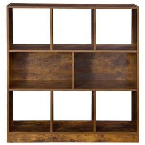 Hnědá knihovna VASAGLE s přihrádkami LBC52BX  Knihovny LBC52BX