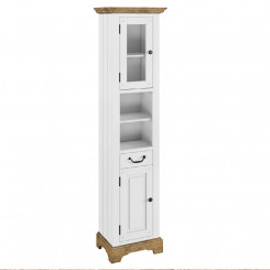 Vysoká koupelnová skříňka Tanganika bílá VÝPRODEJ  Koupelnové skříňky MH614W