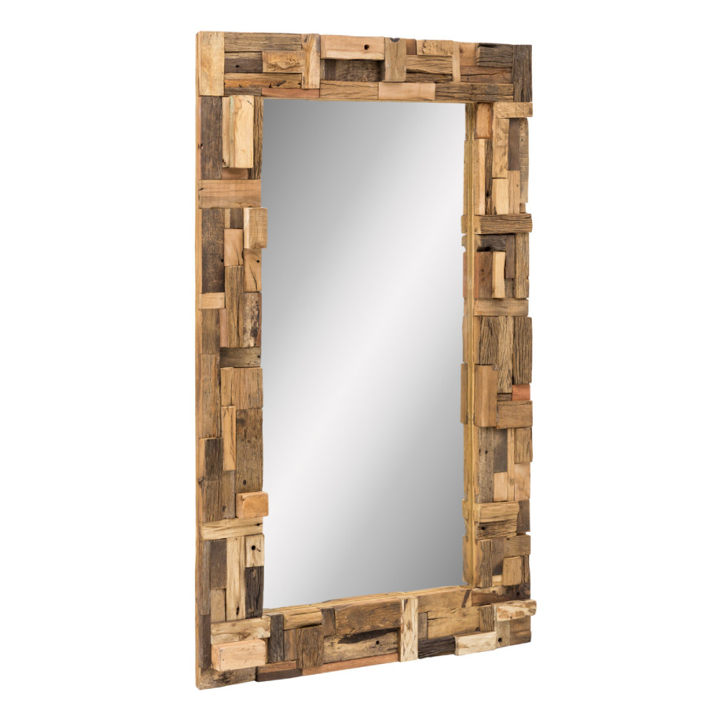 Předsíňové zrcadlo Zanzibar z masivu recyklované dřevo  Zrcadla MH494W