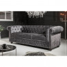Pohovka Chesterfield - šedý samet  Sedací soupravy 41215