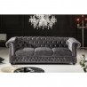 Pohovka Chesterfield - šedý samet  Sedací soupravy 41215