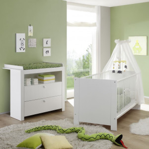 Dětský pokoj pro miminka Cecile II – bílý Ariel Jednolůžkové postele 155360601