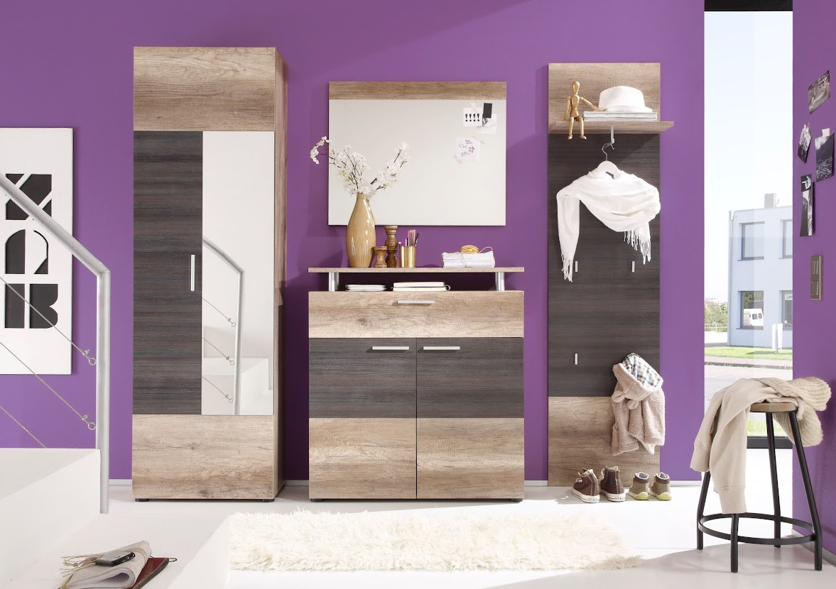 Předsíňová sestava Jane – hnědá  Botníky 40691