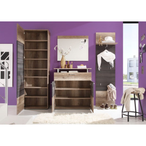 Předsíňová sestava Jane – hnědá  Botníky 40691