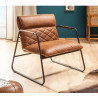 Luxusní sametové křeslo, vintage-světle hnědá Mustang  Křesla 39482