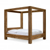 Masivní postel s nebesy Stella 180x200 palisandr  Postele MH1102W