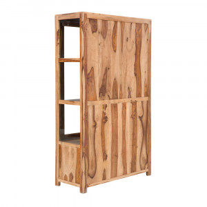 Široká vitrína Payton přírodní masiv palisandr VÝPRODEJ  Vitríny MH1058W