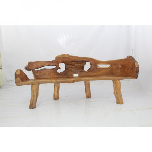 Masywna ławka z drewna...