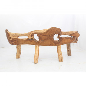 Masivní lavice z teakového dřeva Leonardo II  Lavice MHLEO0062