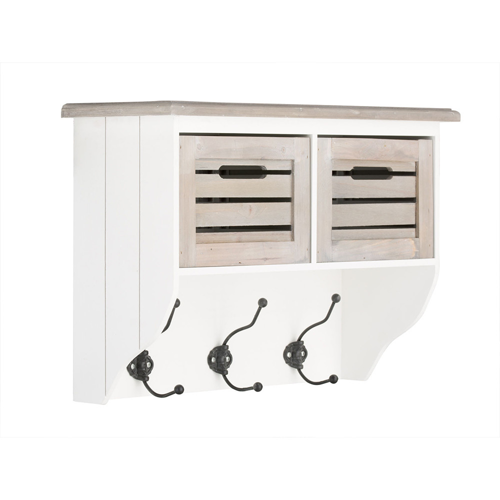 Nástěnný věšák Rosemary bílý - VÝPRODEJ  Věšáky MH0992W