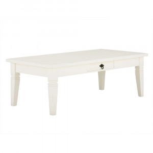 Bílý konferenční stolek Catalina masiv borovice  Konferenční stolky MH1387W