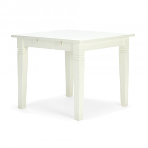 Bílý jídelní stůl 90x90 Catalina masiv borovice  Jídelní stoly MH1388W