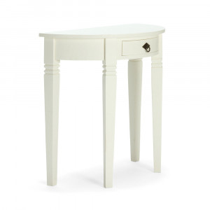 Bílý konzolový stolek 80 cm Catalina masiv borovice  Konzolové stolky MH1391W