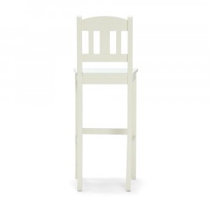 Bílá barová židle z masivu Catalina - VÝPRODEJ  Barová židle MH1392W